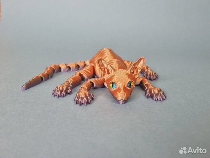 Котенок сфинкс подвижный на 3D принтере