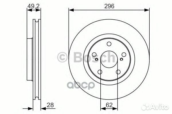 Диск тормозной перед toyota RAV 4 IV (A4 )