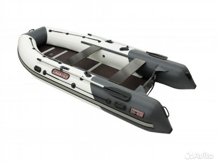 Лодка пвх Посейдон Касатка-365 серый/белый