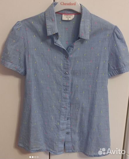 Школьная блузка, рубашка для девочек, 146 размер