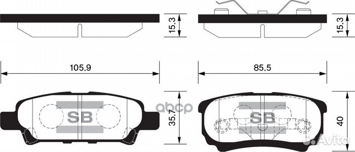 Колодки тормозные задние SP2111 Sangsin brake