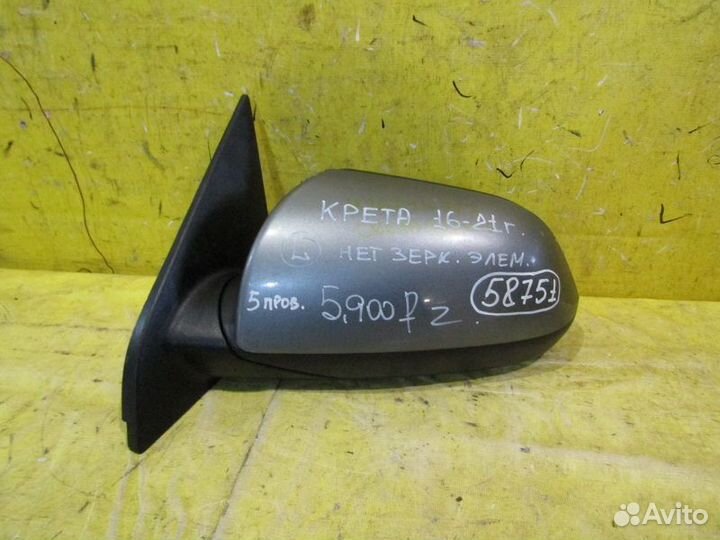 Зеркало левое Hyundai Creta 16-21г 58751
