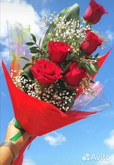 Цветы, Букет из роз в премиум упаковку