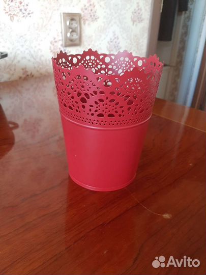 Металлическое кашпо икеа