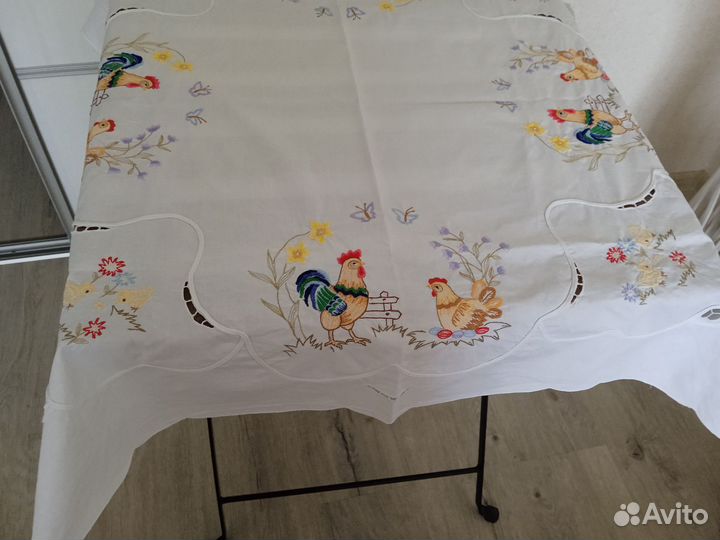 Скатерти разные, вышивка, ришелье