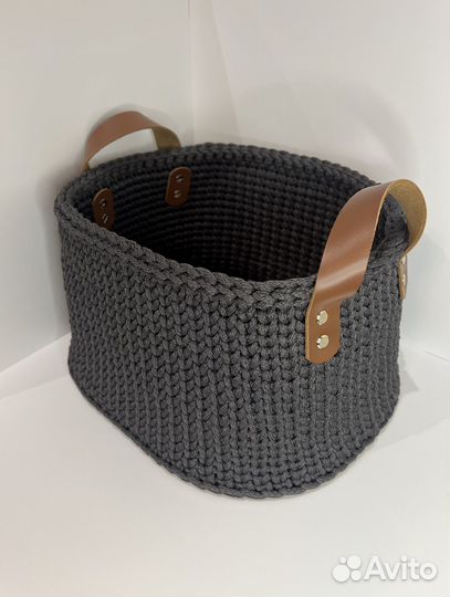 Корзина из полиэфирного шнура интерьерная