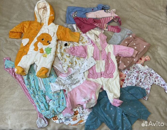 Вещи пакетом на девочку 68 рост H&M, mjolk