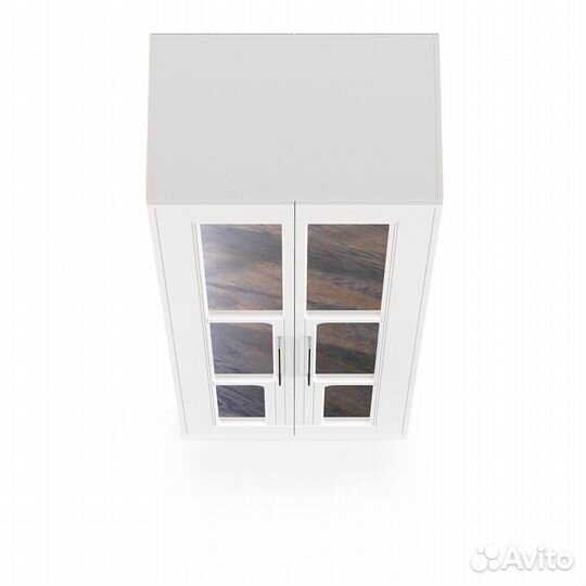 Шкаф для одежды с зеркалом Валенсия 13.329, цвет белый шагрень, шхгхв 84х54,2х225,3 см