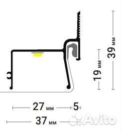 Стеновой контурный профиль kontur 03 для потолков