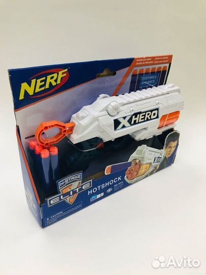 Бластер nerf Hot Shock белый