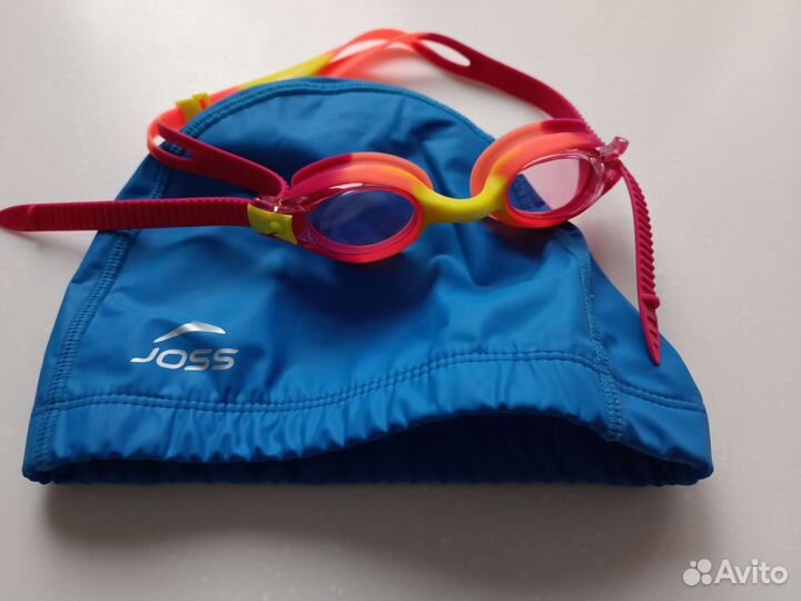 Шапочка+очки для плавания