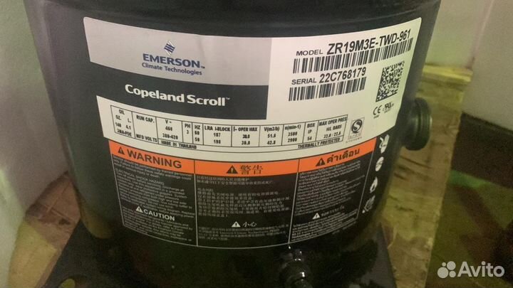 Компрессор спиральный Copeland zr19m3e-TWD-961