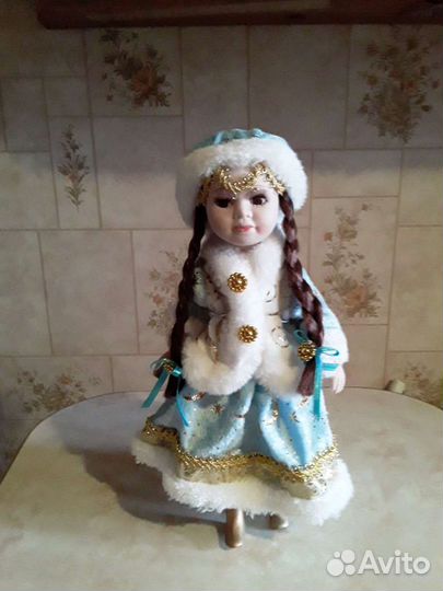 Новые фарфоровая кукла Снегурочка, Дед Мороз