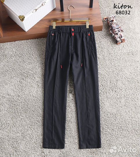 Льняные летние мужские штаны Kiton
