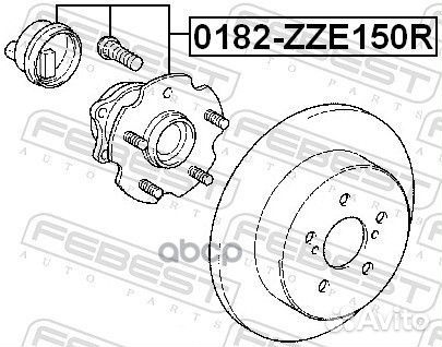 Ступица 0182-ZZE150R 0182-ZZE150R Febest