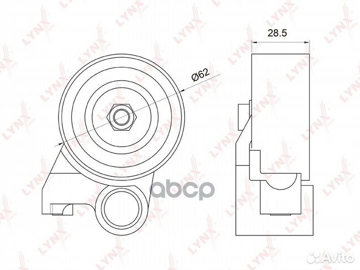 Ролик ремня грм toyota land cruiser 90 3.0D 96