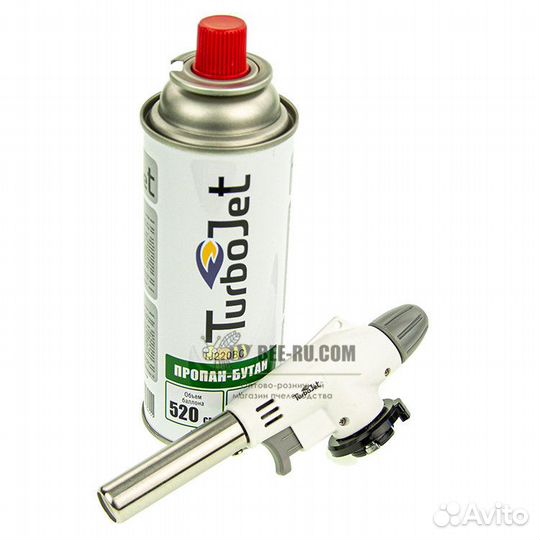 Горелка с пьезоподжигом и газовым баллоном TJ723-B