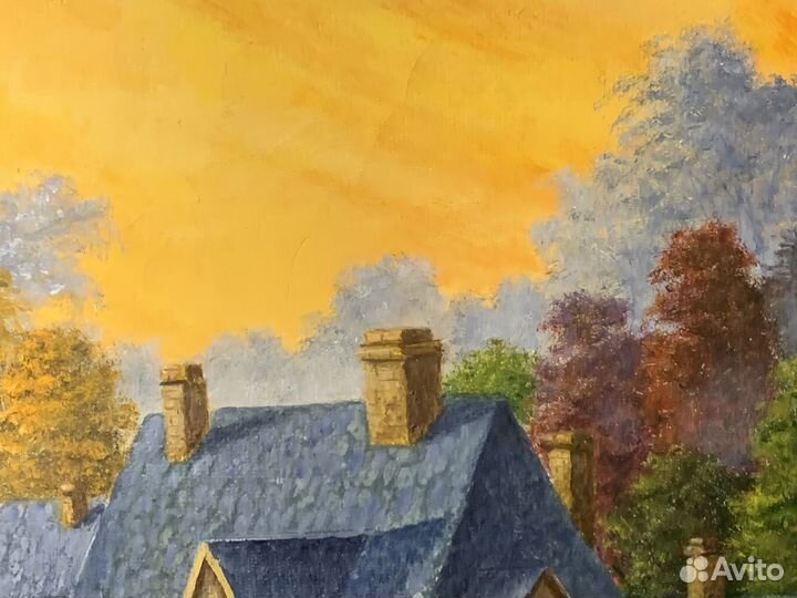 Красочная Картина Маслом на Холсте. Имение