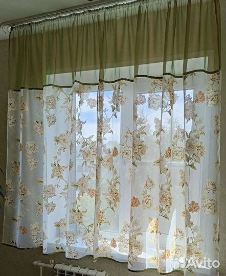 Штора для кухни новая
