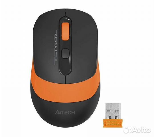 Беспроводная мышь A4Tech Fstyler FG10S, черный/ора