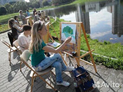 Мастер-класс на выезде (картина маслом)