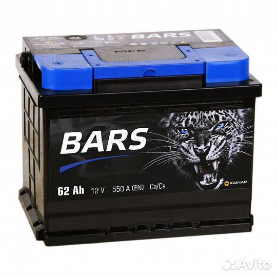 Аккумулятор 6ст 62 bars новый