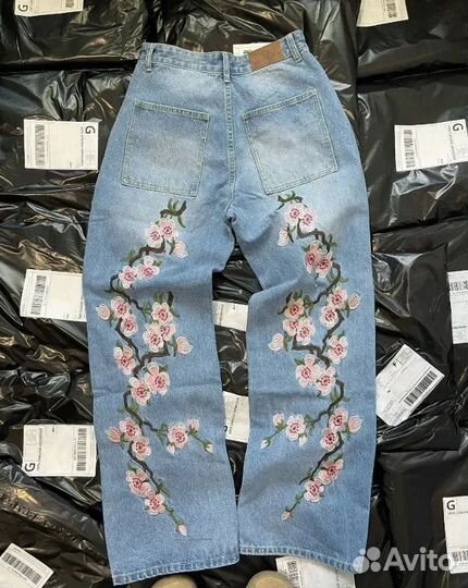 Джинсы Simbol Project Cherry Blossom Baggy y2k