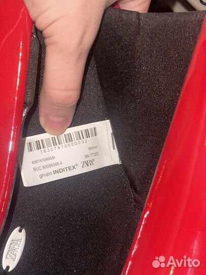 Сумка zara красная лаковая