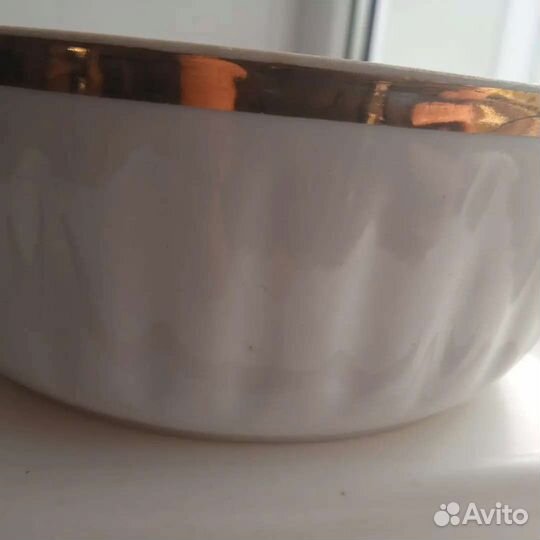 Винтажная вазочка из фарфора, позолота