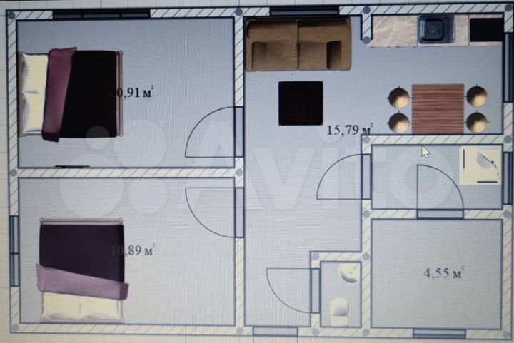 Дом 49,3 м² на участке 6 сот.