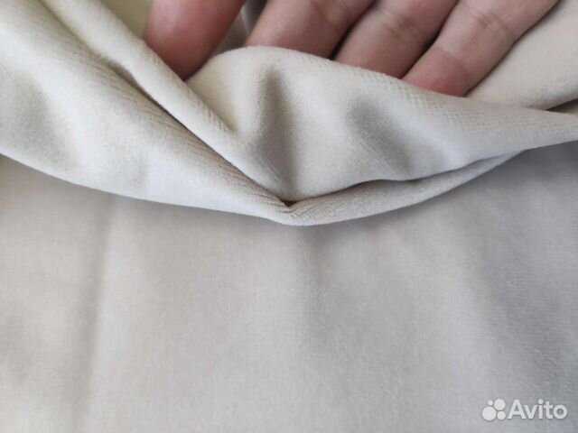 Шторы велюровые бежевые