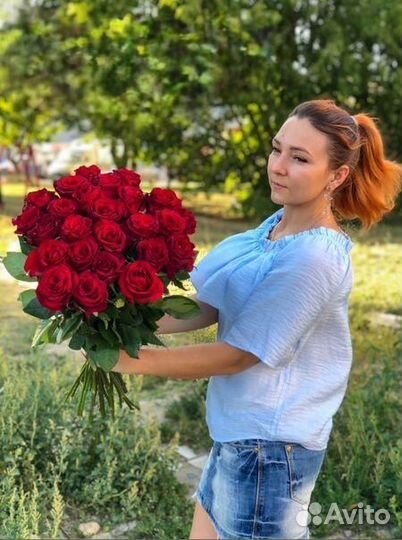 Цветы, букеты 11 шт, 25,51,101 розы Эквадор