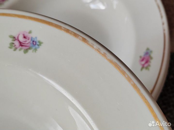 Тарелки суповые Пролетарий розы
