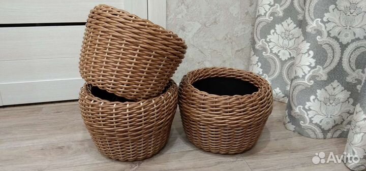 Кашпо из ротанга