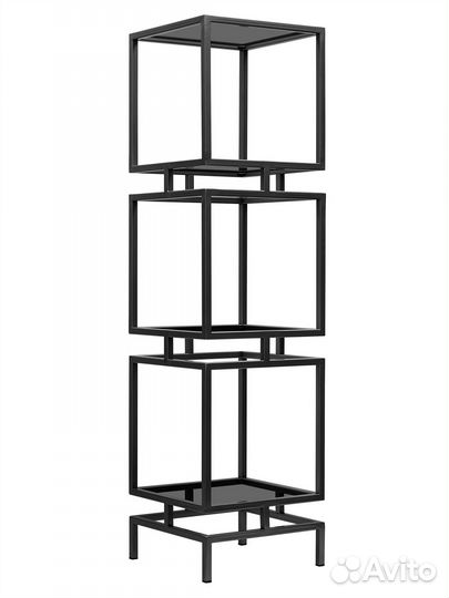 Стеллаж cubic-3, каркас сталь, полки тонированное