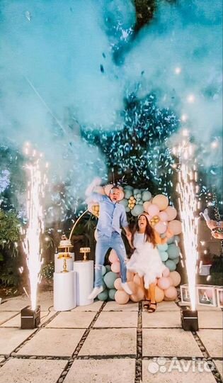 Цветной дым для гендер pati