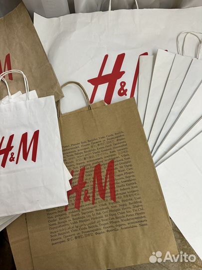 Бумажные пакеты H&M, Vans