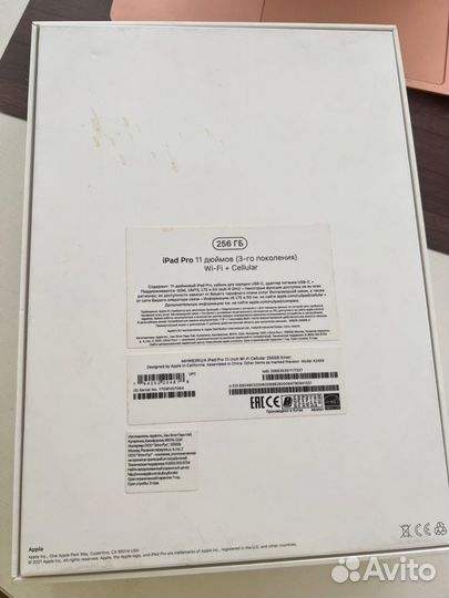 iPad Pro 11 2021 256 Gb Space Gray+ wi-Fi+ Sim