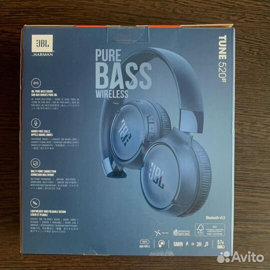 Беспроводные наушники JBL Tune 520BT