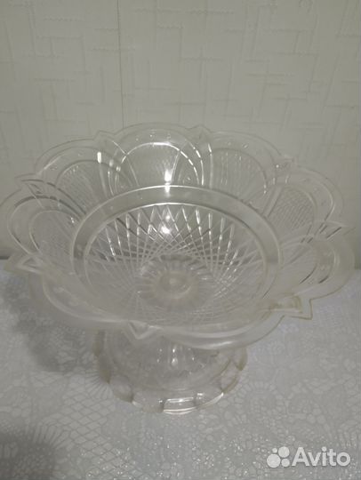 Ваза для фруктов на ножке СССР