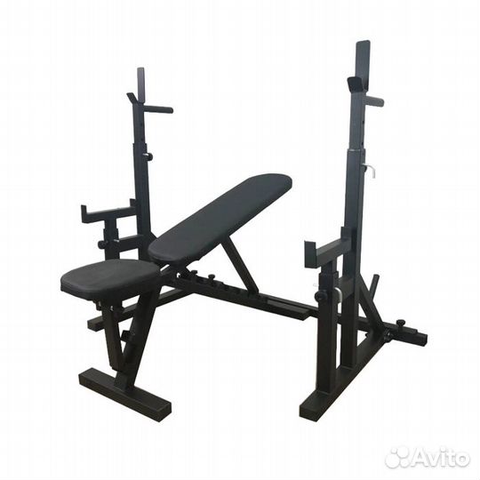 Комплект скамья 350 и стойки жима со страховкой