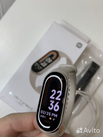 Xiaomi mi band 8 + черный ремешок