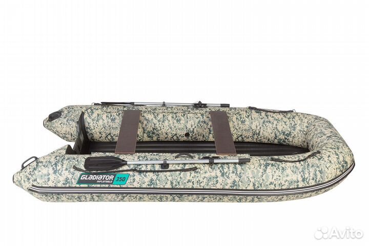 Лодка Gladiator E350S camo в кредит