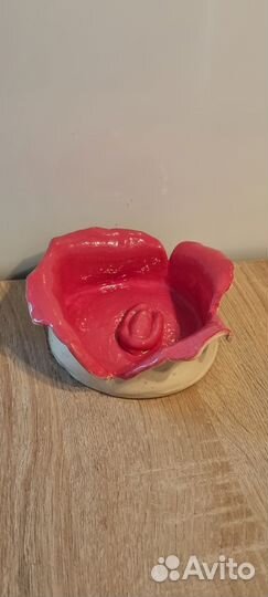 Продам вазу керамика, ручная, диам.13-14 см