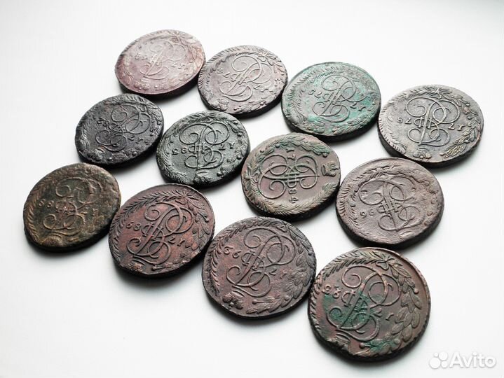 Монеты 5 копеек 1764 - 1793 гг. Екатерина II