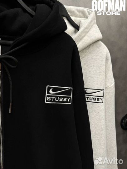 Зипхуди Nike&Stussy (флисовые )