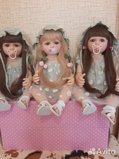 Кукла реборн полностью силиконовая,55см