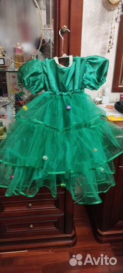 Новогоднее платье елочка 110/116
