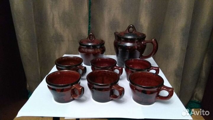 Сервиз чайный советский глиняный