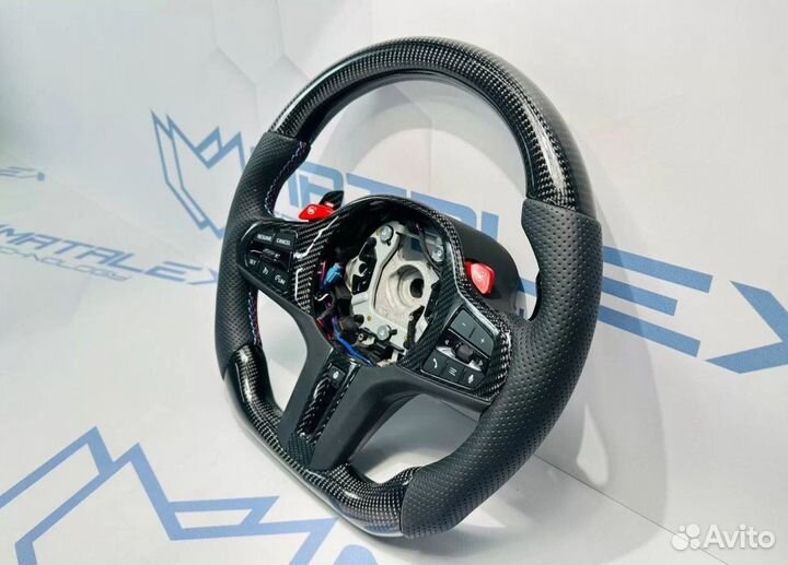 Руль карбон BMW G серия Перфорация подогрев